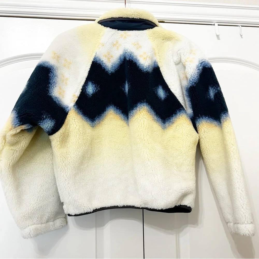 NWT Free People Hit The Slopes Fleece Jacket Soft Glow Sun Combo